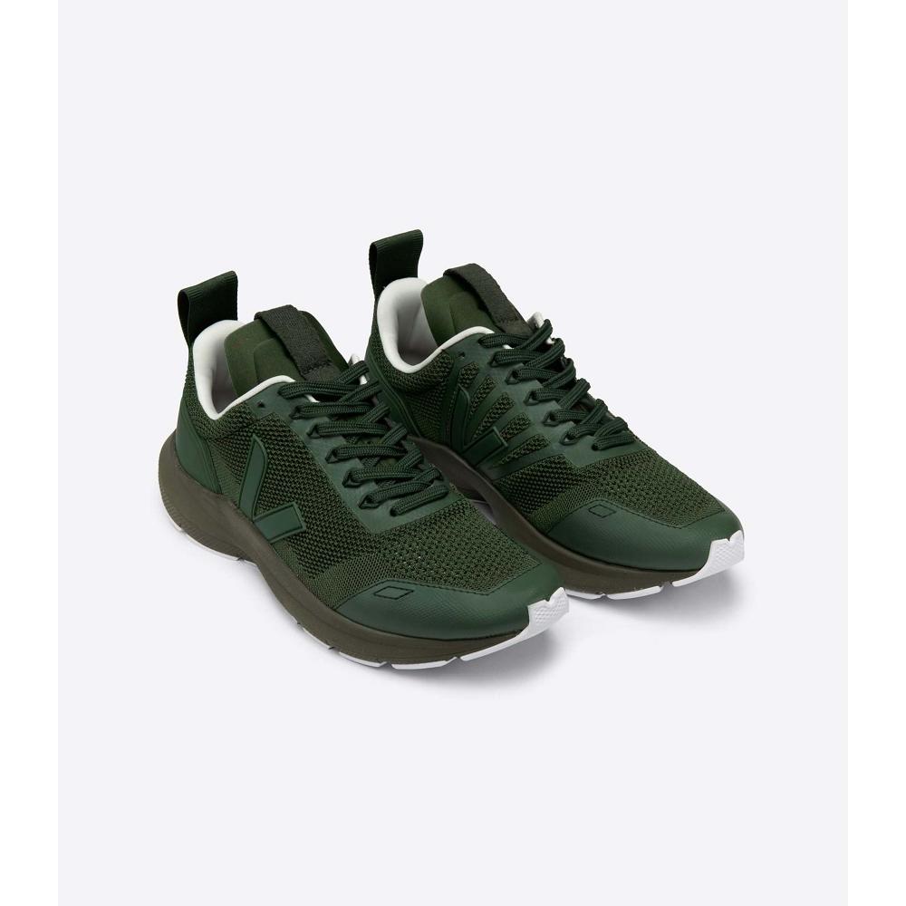 Veja PERFORMANCE V-KNIT VEJA X RICK OWENS Men's Running Shoes Green | CA 160OKI